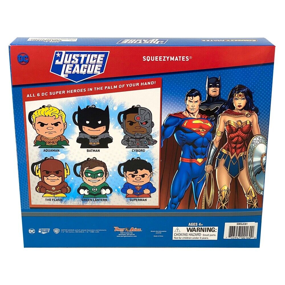 Justice League Collectors Set, Slo-Foam SqueezyMates 6-Figure Set.