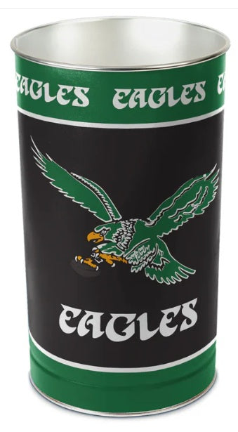 Philadelphia Eagles Metal Throwback Trash Can / Wastebasket by Wincraft