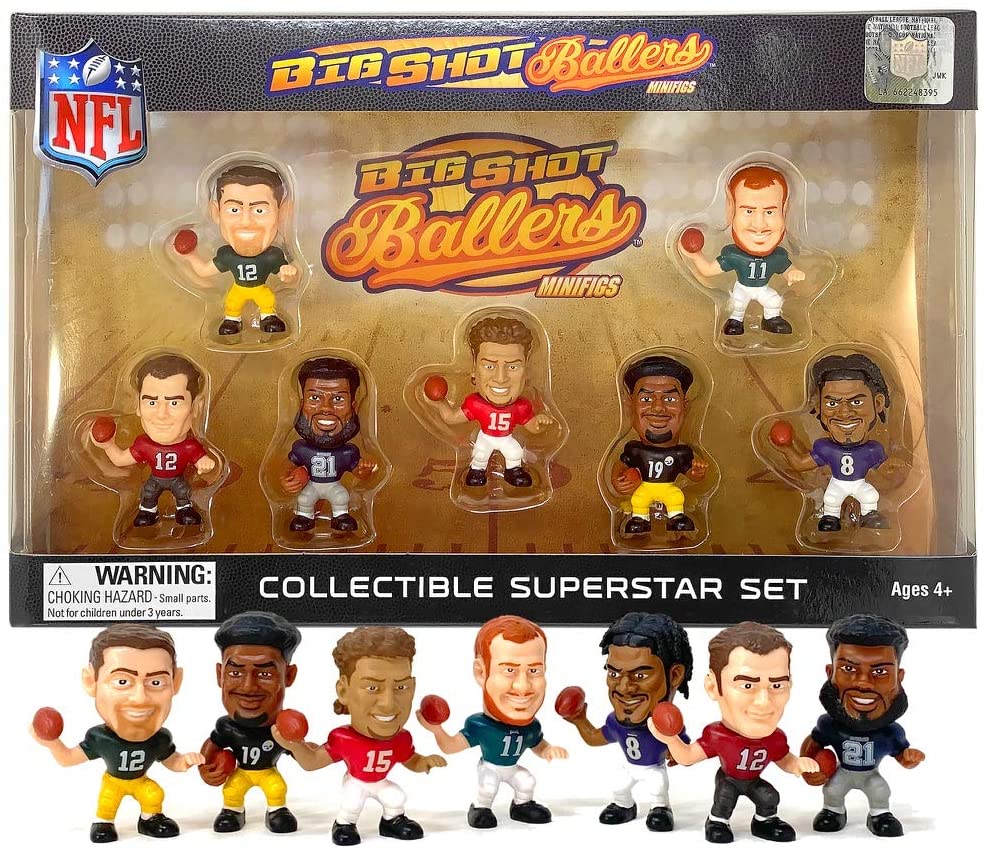 Party Animal 2020 - 2021 Big Shot Ballers MiniFig NFL Series 1 Gift Set  Player Mini Figures Collector Box 7 Players