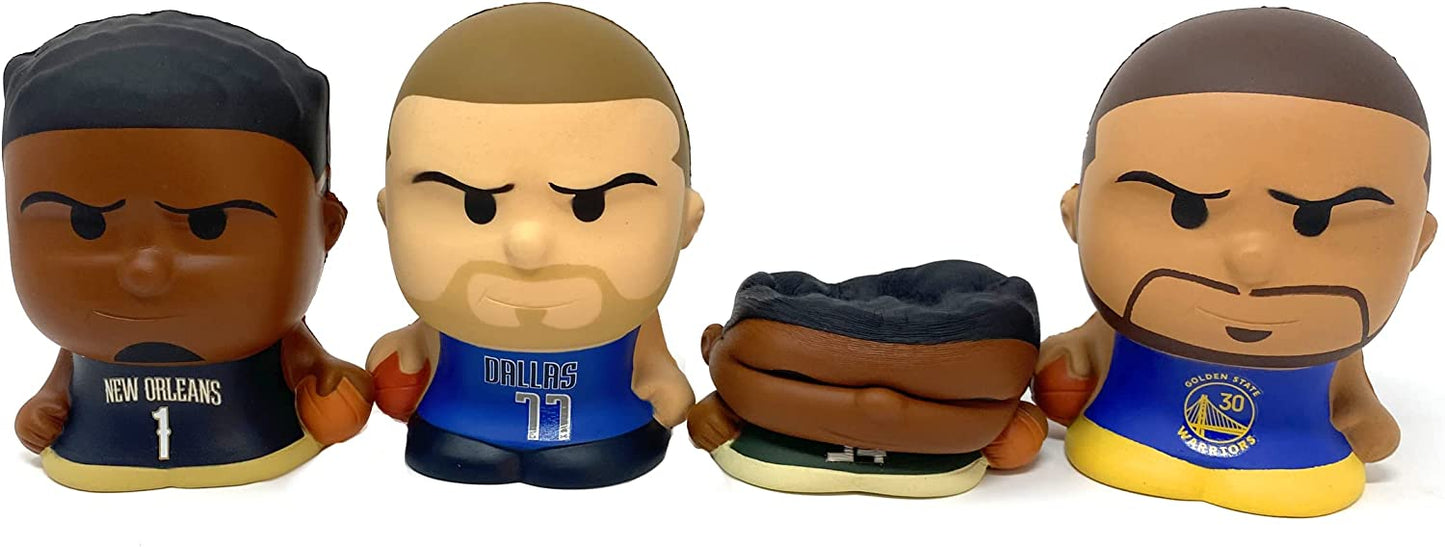 Party Animal Jumbo Squeezy Surprise! One (1) Giant Capsule SqueezyMates NBA Figure, Multi, 5'' Tall