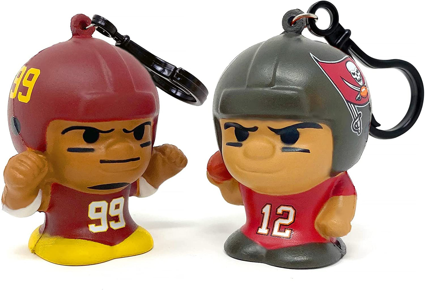 Party Animal - 4 Pack Bundle - Squeezymates 2021-22 Series 4 Mystery Blind Pack Bag NFL Football Figure Slofoam Keychain