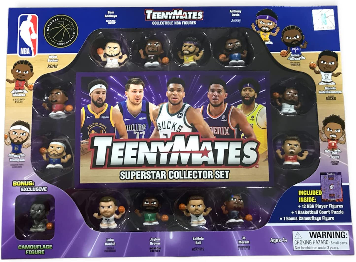 Party Animal Teenymates 2022 / 2023 NBA Series 8 - NBA Basketball Player Figures Collector Box Set 12 Players Plus Rare Exclusive Camouflage Figure