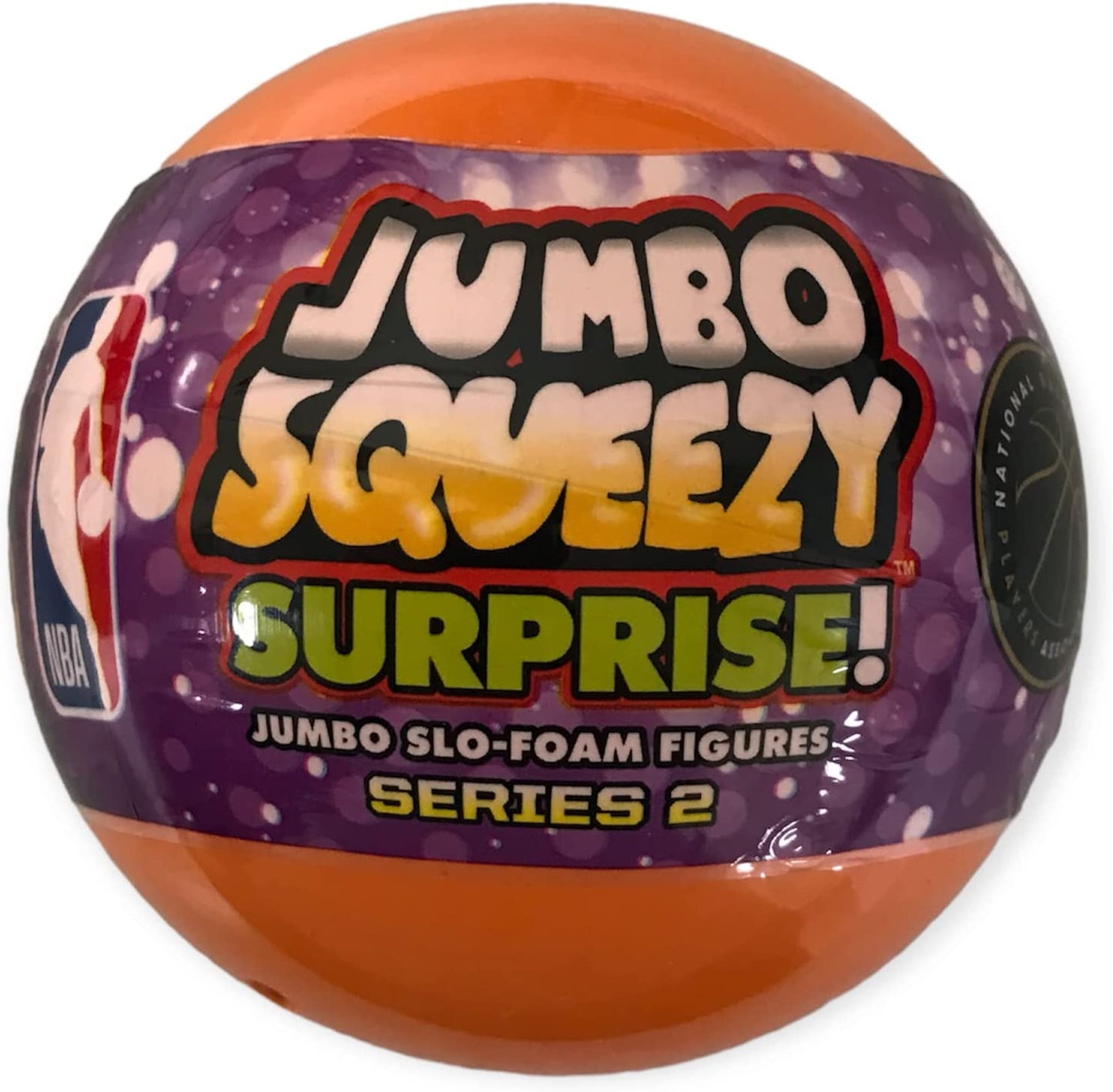 Party Animal Series 2 Jumbo Squeezy Surprise! One (1) Giant Capsule SqueezyMates NBA Figure, Team Colors, 4" Tall