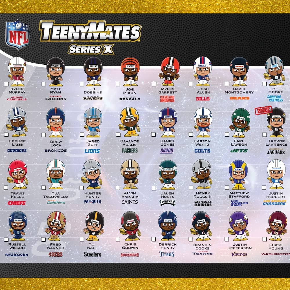 Party Animal TeenyMates 2021-22 NFL Series 10 (X) Gold Highlights Mini –  Toysgamesanddeals