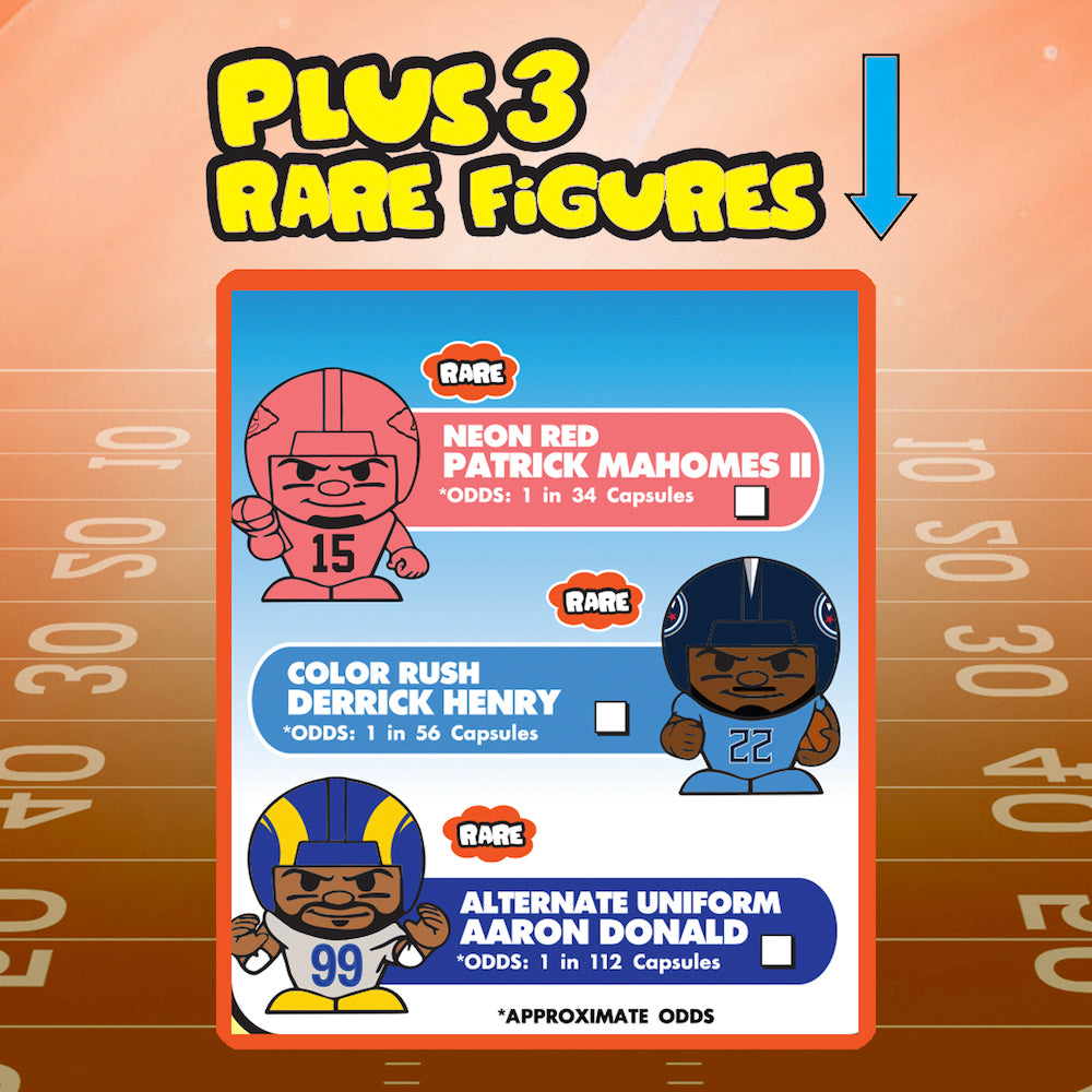 Party Animal Jumbo Squeezy Surprise! One (1) Giant Capsule SqueezyMates NFL Series 2 Figure, Multicolor, 4 inches Tall