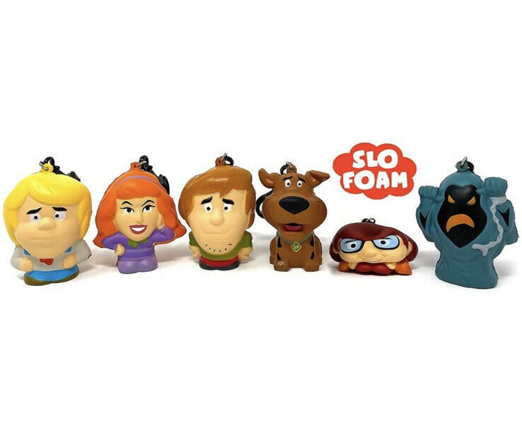 2021 Scooby-Doo SqueezyMates Gift Box Set 6 Figures Collectible Squishy Keychain