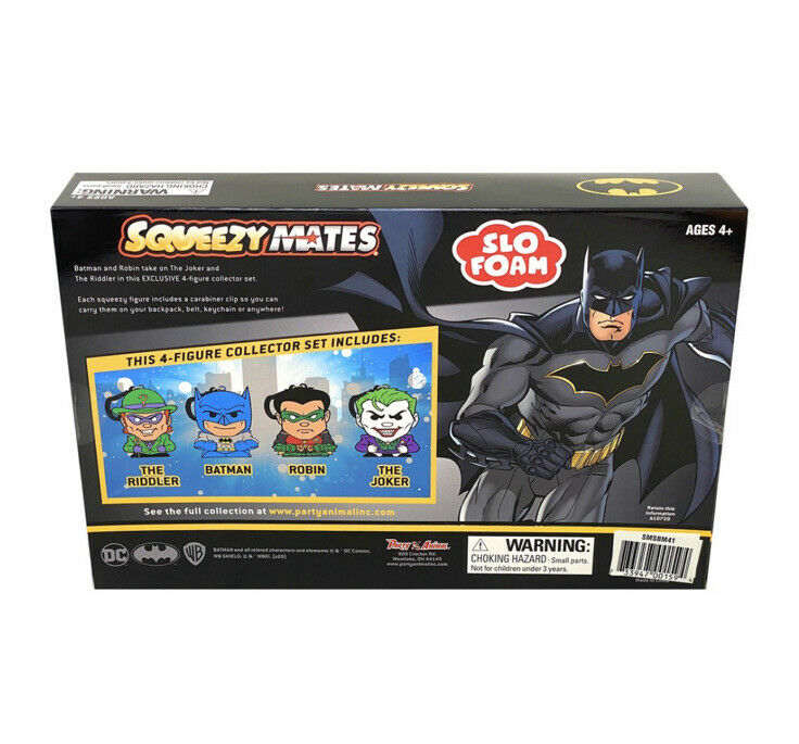 DC SqueezyMates GOTHAM CITY Collector Set Gift Box 4 Figures Batman Robin Joker