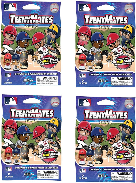 Teenymates Party Animal TeenyMates 2022 MLB Baseball Series 9 Figures Blind Bags Gift Set Party Bundle - 4 Pack