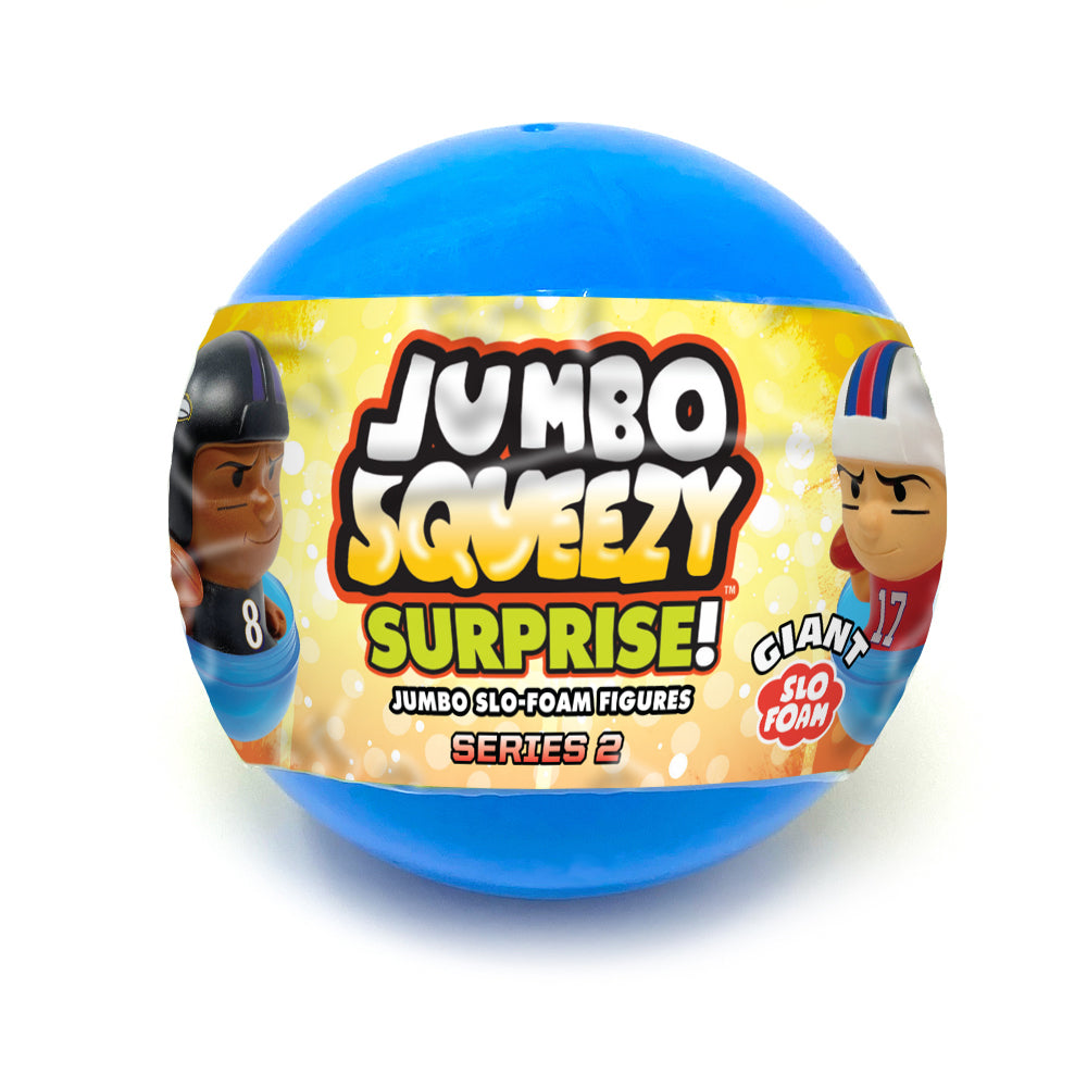 Party Animal Jumbo Squeezy Surprise! One (1) Giant Capsule SqueezyMates NFL Series 2 Figure, Multicolor, 4 inches Tall