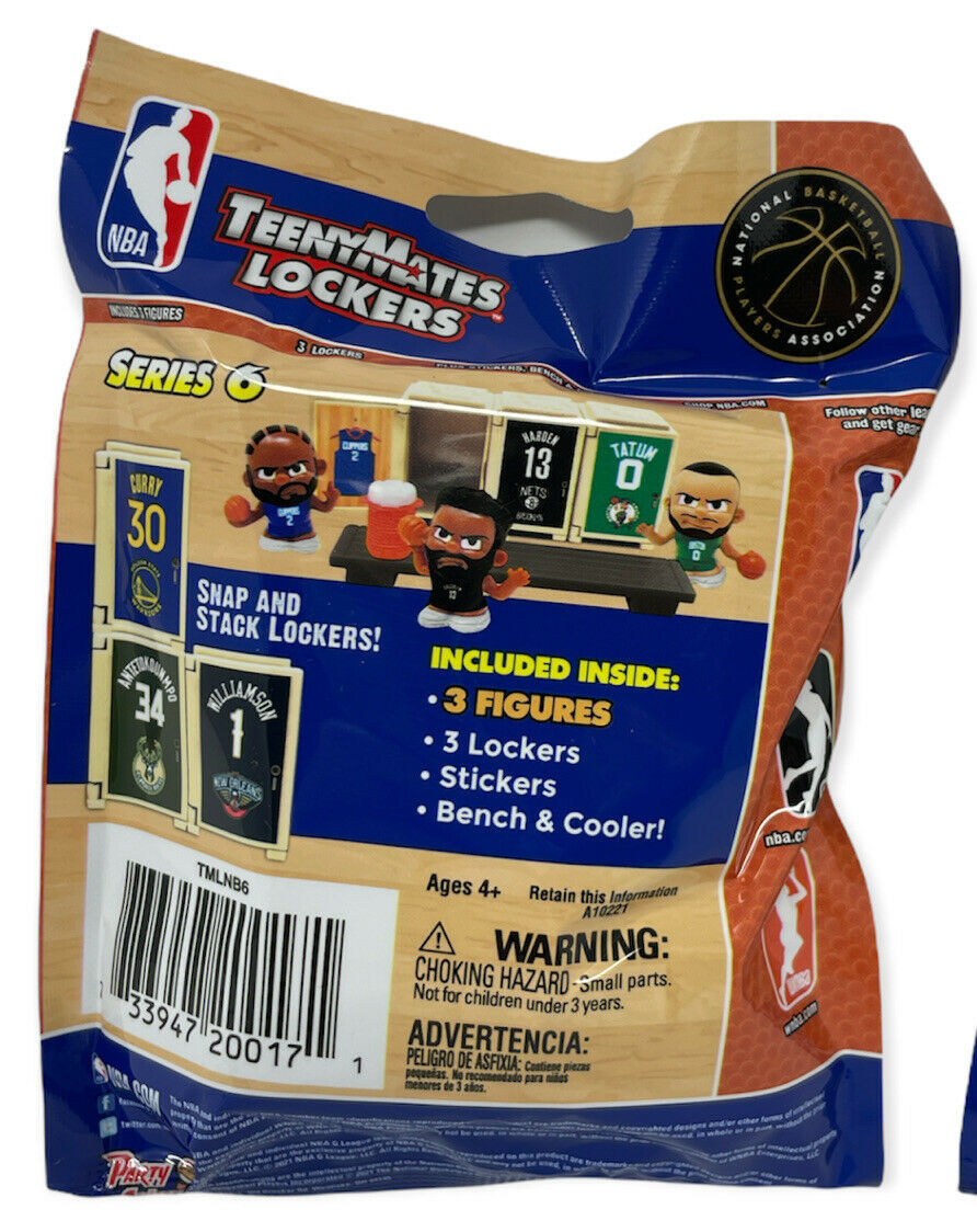 Lot Of 2 Packs TeenyMates NBA Series 6 Locker Room Sets 6 Figures 6 Lockers