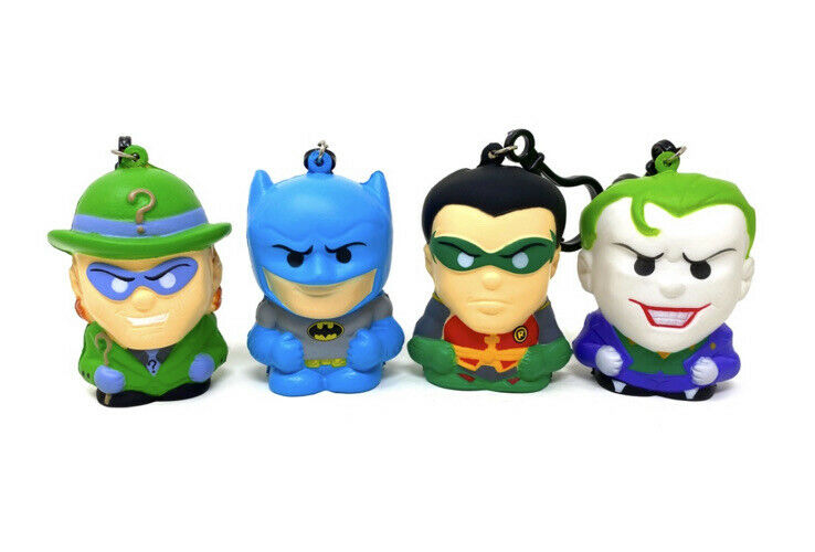 DC SqueezyMates GOTHAM CITY Collector Set Gift Box 4 Figures Batman Robin Joker