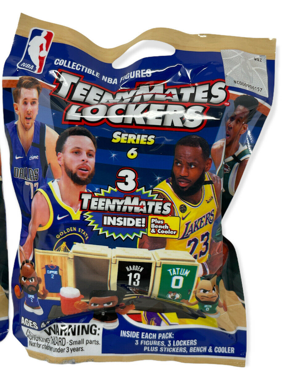 Lot Of 2 Packs TeenyMates NBA Series 6 Locker Room Sets 6 Figures 6 Lockers